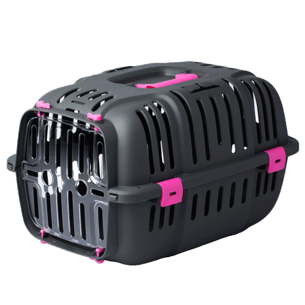 Ventilated Pet Carrier Box – Secure Travel Crate for Cats & Small Dogs