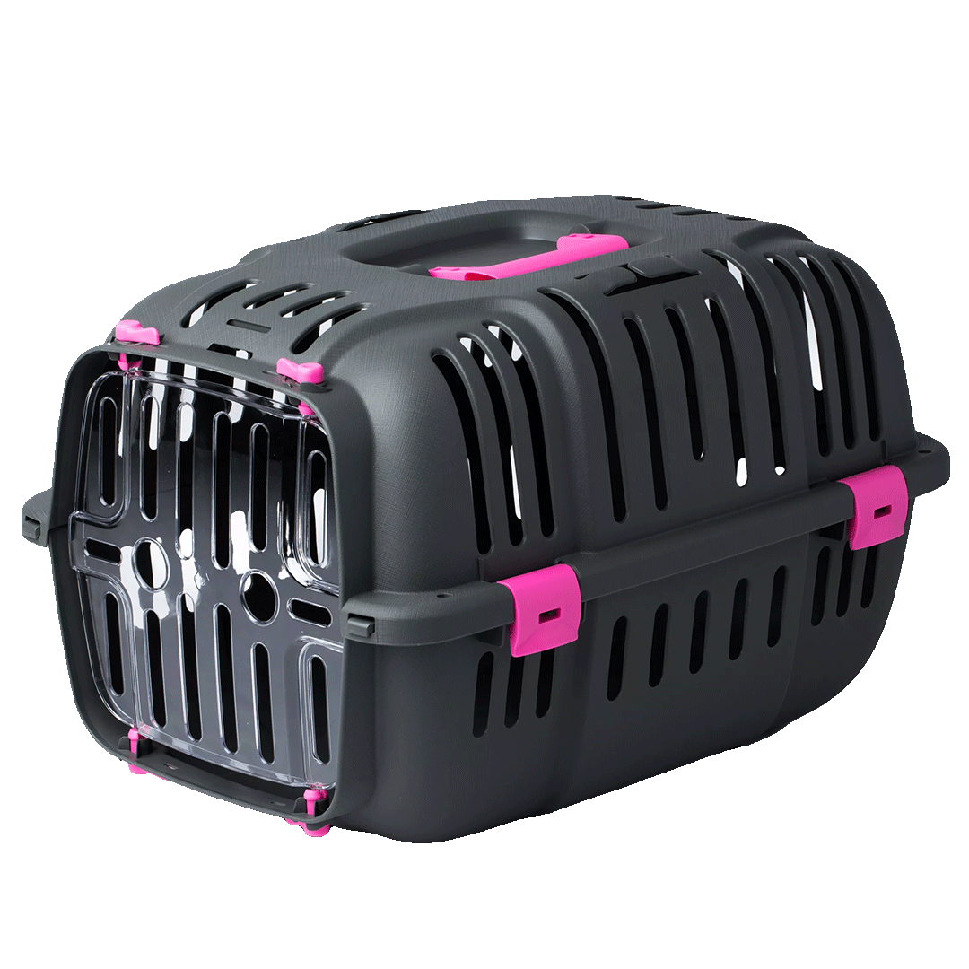 Ventilated Pet Carrier Box – Secure Travel Crate for Cats & Small Dogs